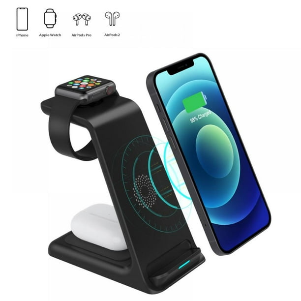 Wireless Charger,3 in 1 Fast Qi Wireless Charging Station for AirPods/AirPods Pro/iWatch 6/5/4/3/2/iPhone 12/11/11 Pro/SE/X/XS/XR/XS Max/8/8 Plus Black Wireless Charger,3 in 1 Fast Qi Wireless Charging Station for AirPods/AirPods Pro/iWatch 6/5/4/3/2/iPhone 12/11/11 Pro/SE/X/XS/XR/XS Max/8/8 Plus Black